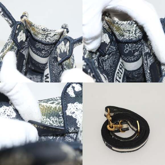 DIOR Mini Vertical Hand Bag Canvas Black - Picture 12 of 13